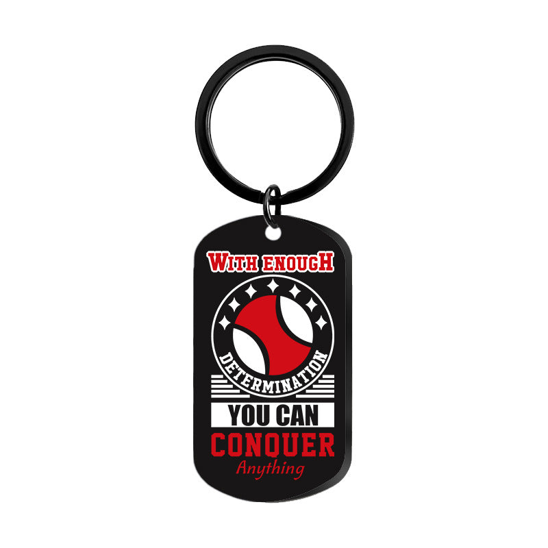Wholesale Tennis Sports Metal Keychains
